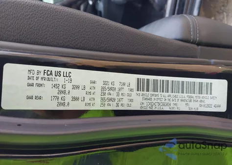 2019 Dodge Durango R/T Rwd from USA, damaged, VIN 1C4SDHCT5KC663034